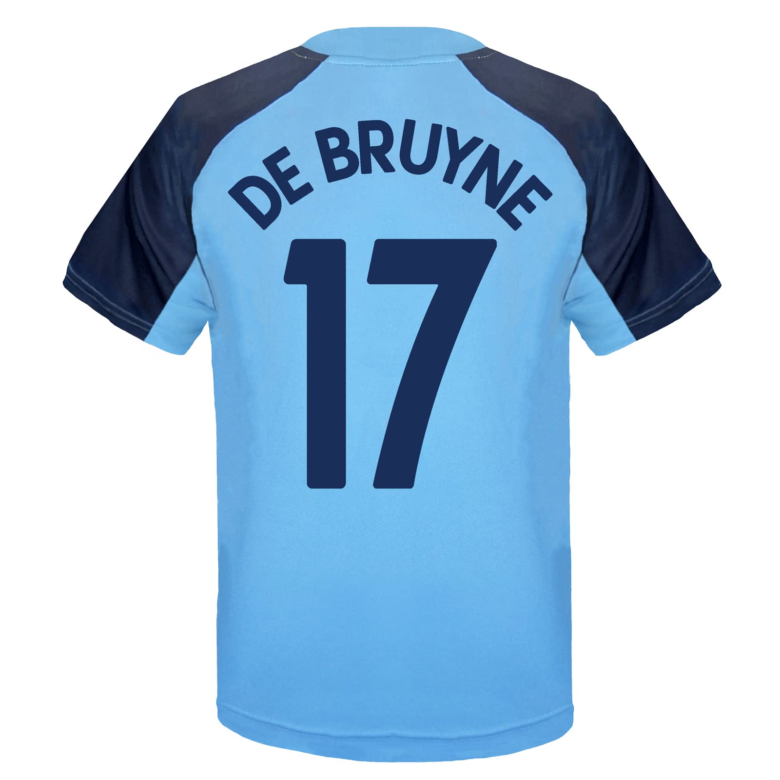 Manchester City FC Boys De Bruyne 17 Poly Kit T-Shirt Sky Blue 10-11 Years — image 1