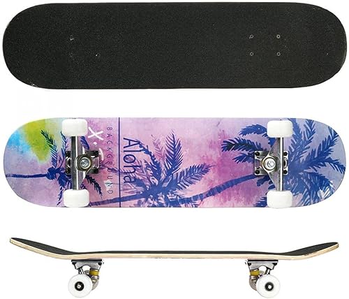Miniatura 5 de Wilver Patinetas completas para principiantes profesionales de 31 pulgadas para adolescentes, principiantes, niñas, niños y adultos, patineta de