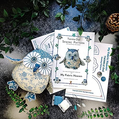 My Fabric Heaven Two Discounted Sewing PATTERNS. Twinkle Starry-Eyed Owl Keepsake & Little Teddy Memory Bear. Handmade Stuffed Animal Soft Toys & Easy Photo-Tutorial Instructions. FREE POST