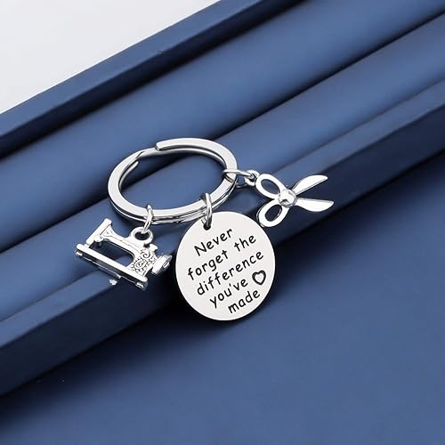 Miniatura 3 de MYOSPARK Llavero acolchado para coser, tijeras de abalorio, joyería nunca olvides la diferencia que has hecho, regalo de costura