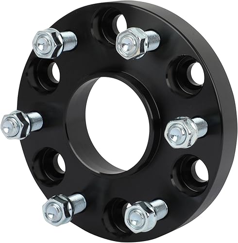 Miniatura 8 de SCITOO 4 espaciadores de rueda de 6 x 5.5 pulgadas, calibre de 1 pulgada, pernos de 3.075 in, espaciadores de rueda de 6 lengüetas de 14 x 1.5