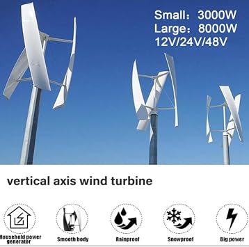 Wind Turbines, Generator with Controller on Grid Inverter 3000W/8000WVertical Wind Turbine for Home Wind,8000W-220V