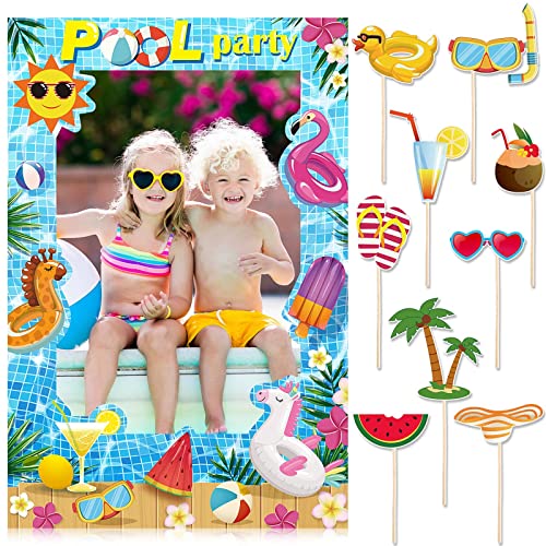 Fuutreo Tropical Summer Pool Party Photo Booth Props #TOP24