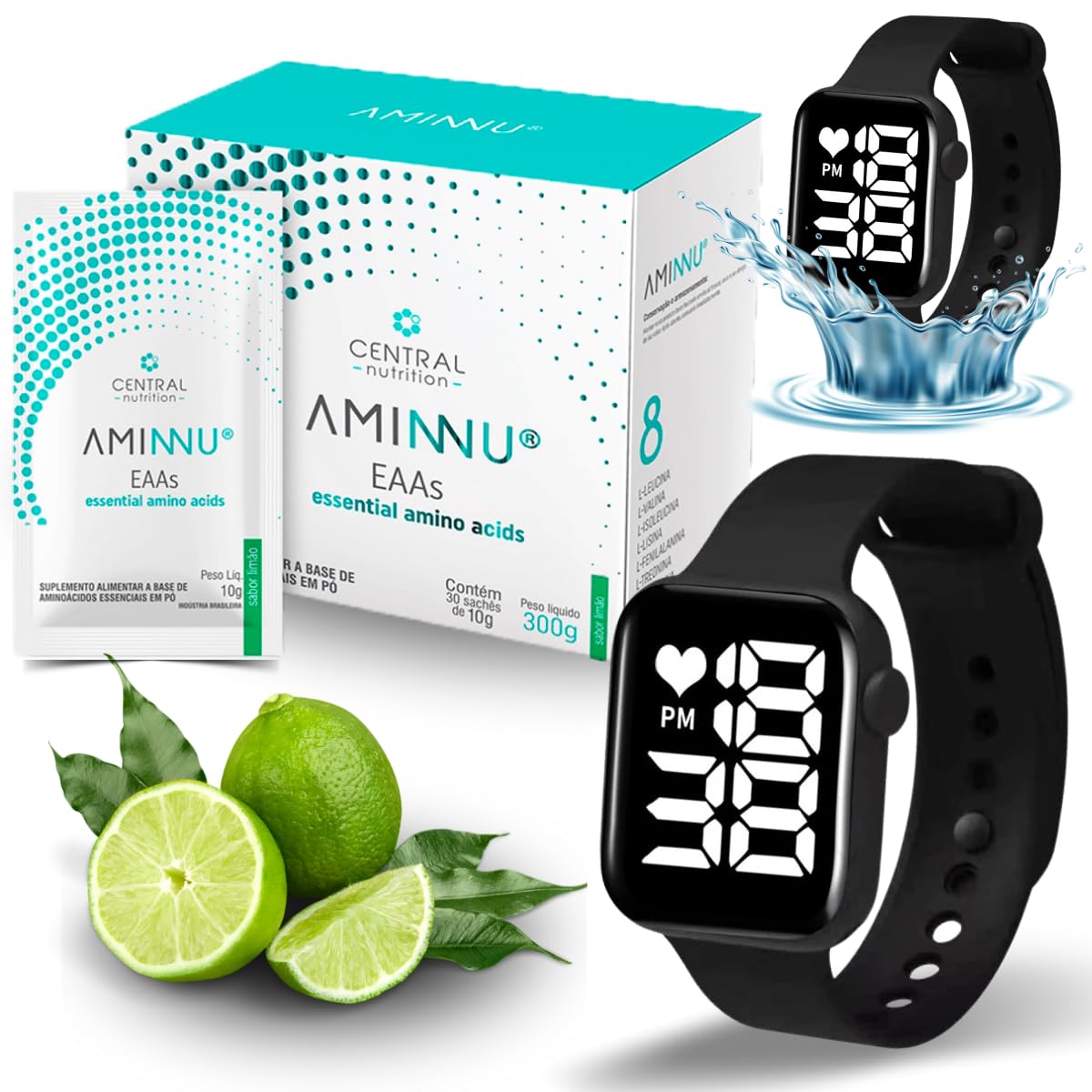 Kit Aminnu Limão 10g Com 30 Sachês Central Nutrition Acompanha Relógio Esportivo Aprova D’agua em promoção! Veja a oferta e mais achadinhos de Vitaminas & Suplementos 2 Hoje é o melhor dia para comprar Kit Aminnu Limão 10g Com 30 Sachês Central Nutrition Acompanha Relógio Esportivo Aprova D’agua com aquele preço maroto! Promoção! Aproveite a oferta! 2