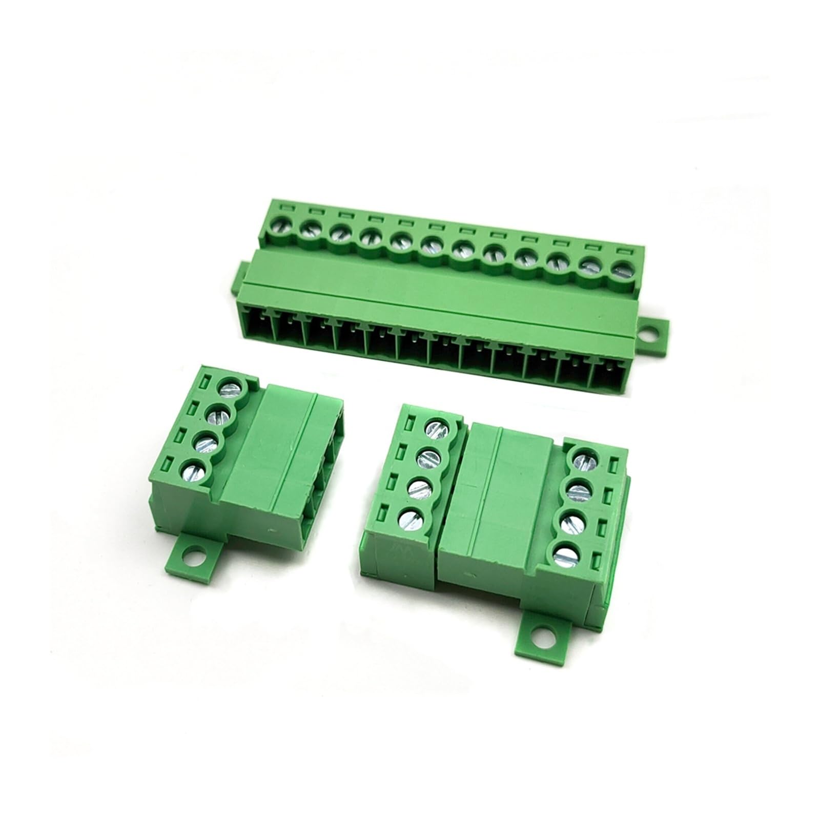 Schraubklemmenblock, 3,81 mm, 10 Stück, mit Installationslöchern, 2P-12P