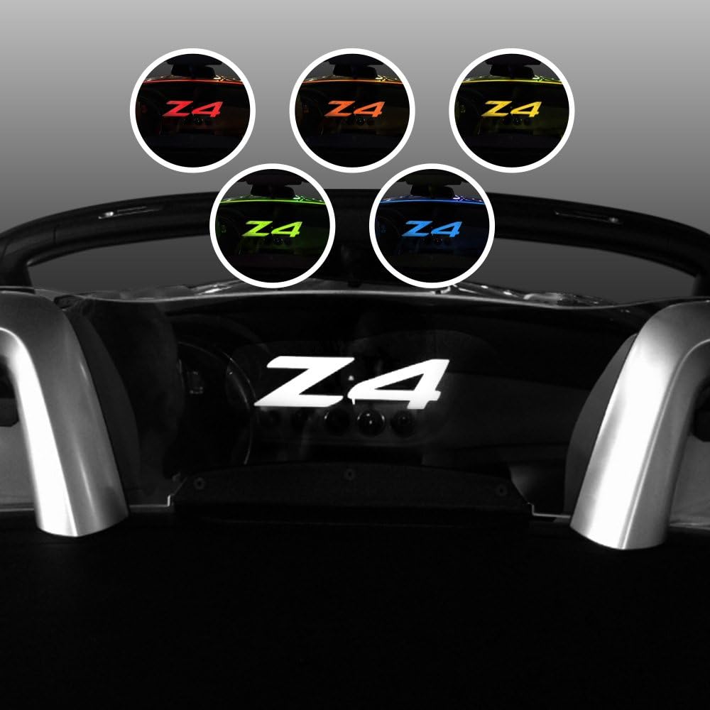 Windrestrictor Wind Deflector for BMW Z4 Convertible | 2009-2014 | Controls Backdraft Air Flow & Wind Noise | Laser Etched Z4 Design | White Color LED Illumination | Made in the USA