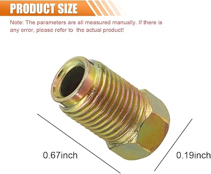 10PCS Car Brake Line Fittings for 3/16 Tube