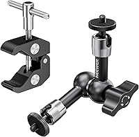 Vista 8 de NEEWER Brazo mágico de fricción articulado ajustable de 15 cm con tornillo de 1/4 en ambos extremos, compatible con jaula SmallRig, flash/luz