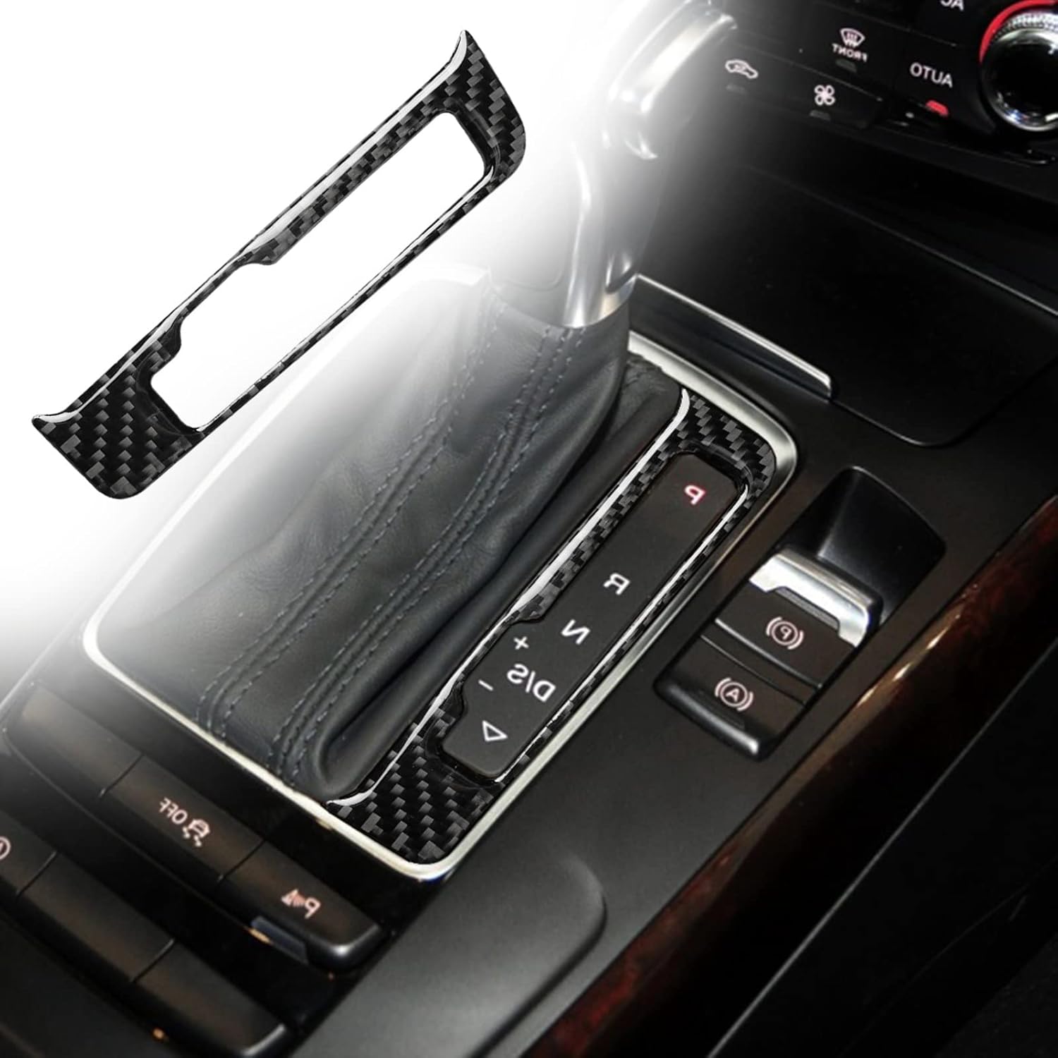 Carbon Fiber Interior Gear Shift Frame Cover Trim for Audi A4 A5 Q5 2009-2016