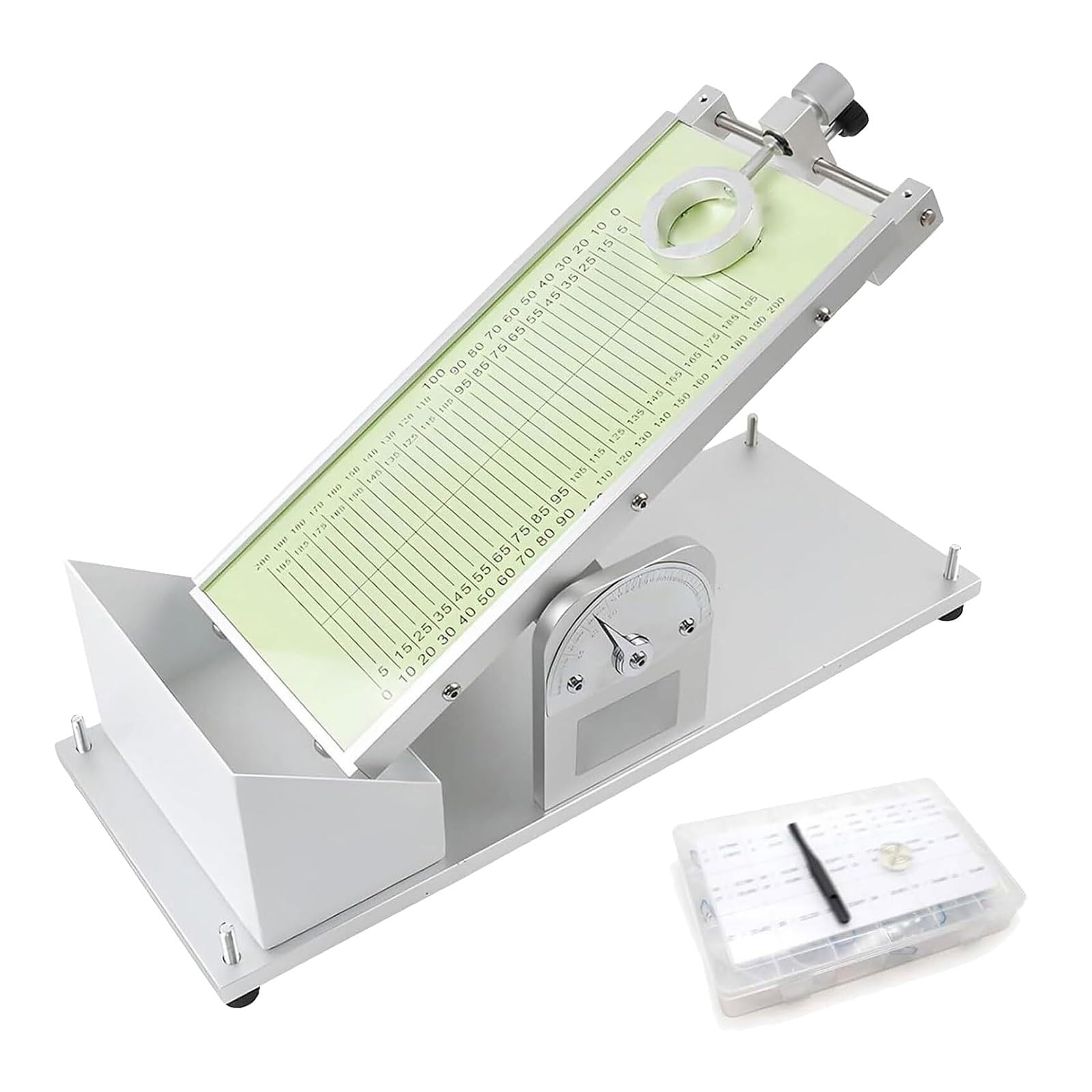 Tester per nastro adesivo manuale, tester di adesione iniziale con angolo regolabile e 32 sfere in acciaio, doppia staffa per nastri, adesivi, etichette, pellicole protettive