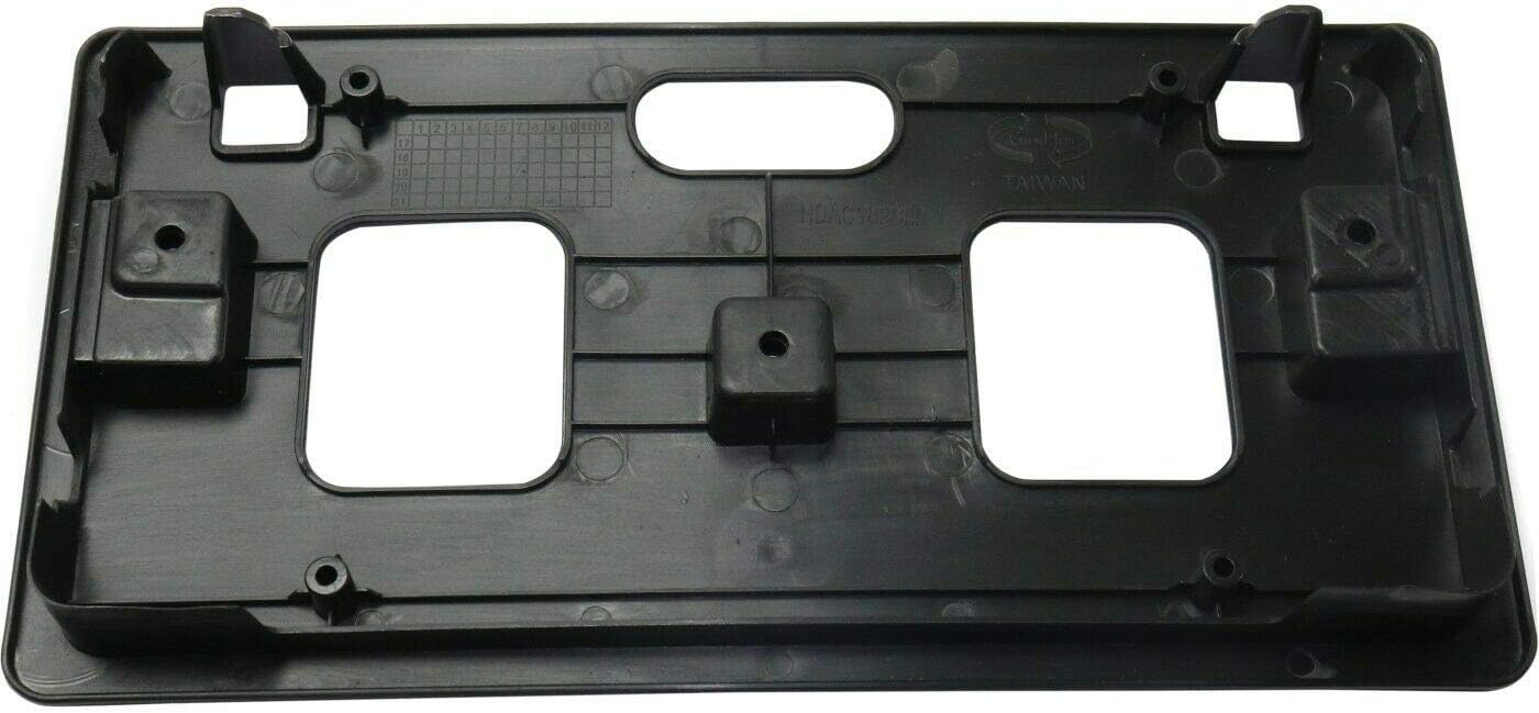 DAT AUTO PARTS Front Bumper License Plate Frame Tag Mounting Bracket Holder Replacement for 2018-2020 Honda Accord 4dr Sedan and Hybrid Models Black Textured Plastic HO1068127 71145TVAA00 71145TVAA01