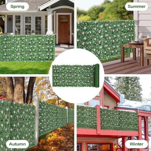 Valla de protección visual de hiedra para acabar con las miradas de los vecinos en balcones 5