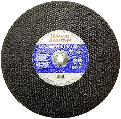 Virginia Abrasives 424-10814 - 10 Pack -14" x 1/8" x 20mm Reinforced Cutoff Wheel - Concrete Cutting Wheel Blade - for Home Improvement Projects - Gas, Electric Chop Saws, High-Speed Saw Cutting Wheel
