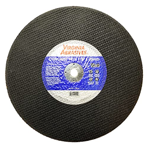 Virginia Abrasives 424-10814 - 10 Pack -14" X 1/8" X 20Mm Reinforced Cutoff Wheel - Concrete Cutting Wheel Blade - For Home Improvement Projects - Gas, Electric Chop Saws, High-Speed Saw Cutting Wheel #TOP10