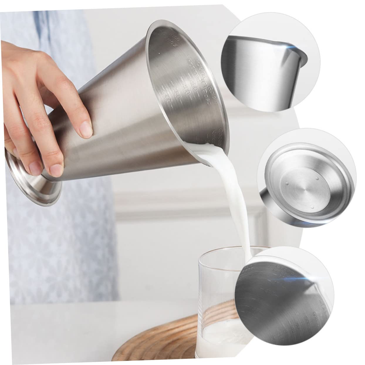 Mipcase Misurino in Acciaio Inossidabile Scala Graduata Strumento Misurazione Da Cucina Per Spezie e Altri Ingredienti