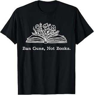 Ban Guns Not Books Retro Read Banned Books Lover T-Shirt