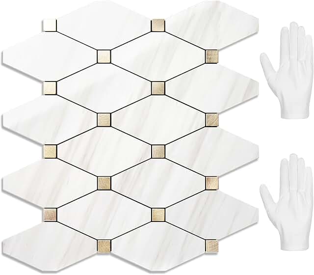 STICKGOO Dolomite Mixed Metal Backsplash