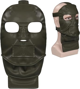 Gosbeliy Mens Riddler Mask Cosplay Halloween Face Mask Adult Mask