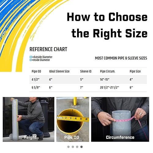 Miniatura 9 de Ideal Shield Cubierta de bolardo roja de 14 pulgadas (6-6 58 x 52 pulgadas). Funda para poste de bolardo superior cúpula. Cinta de instalación