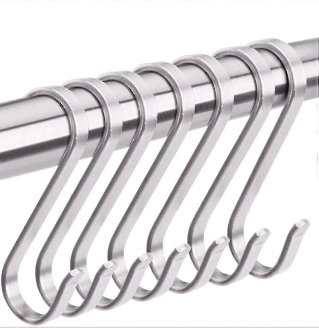 JOYHAPPST S-Hook 10 S-Shaped Stainless Steel Hooks, Hanging Tool Hooks