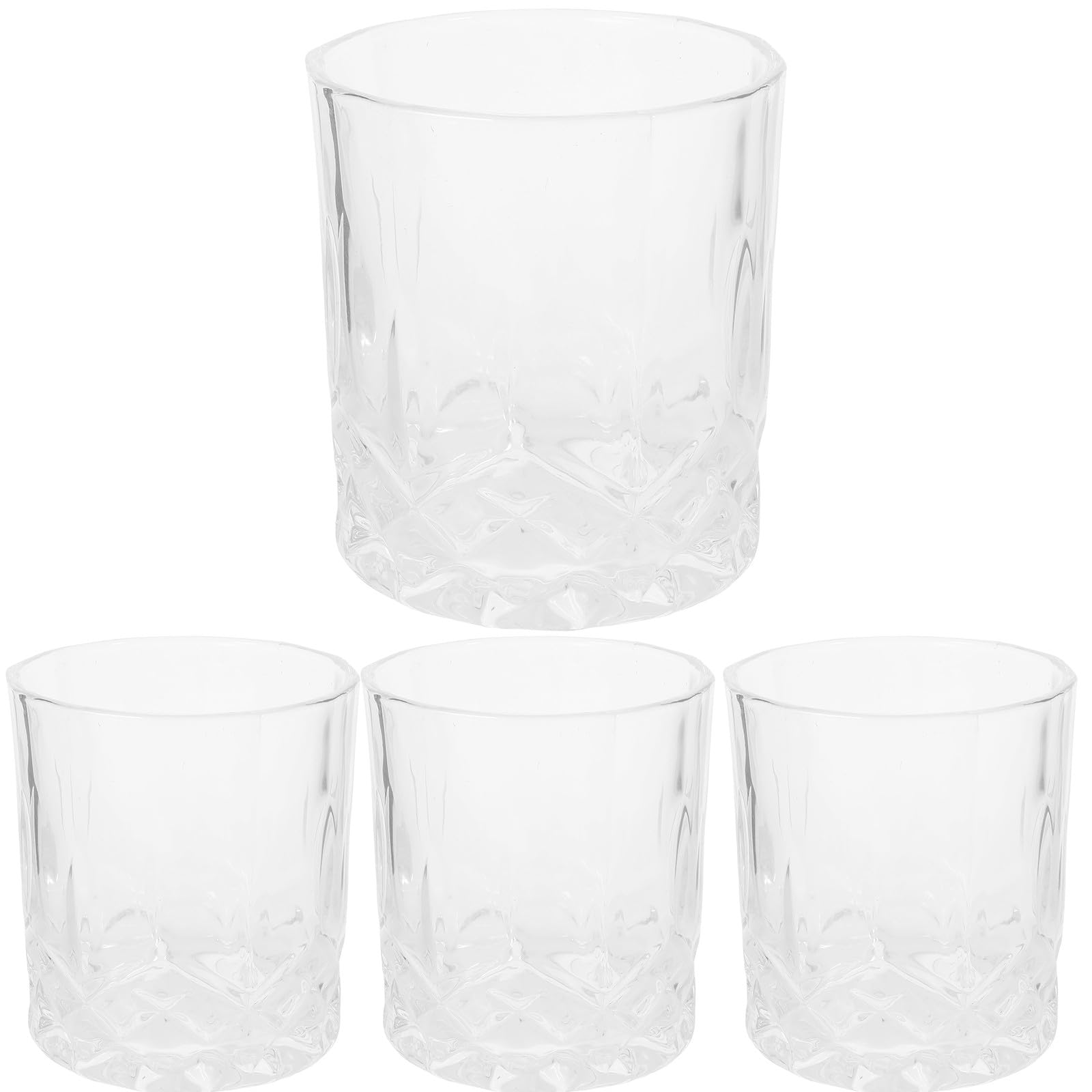 Verre à Whisky 200ml en Verre, Lot de 4, Fête Bière