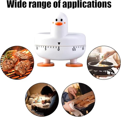 Miniatura 6 de Temporizador de cocina lindo pato temporizador de cocina de 60 minutos de viento mecánico giratorio alarma para cocina cocina hornear