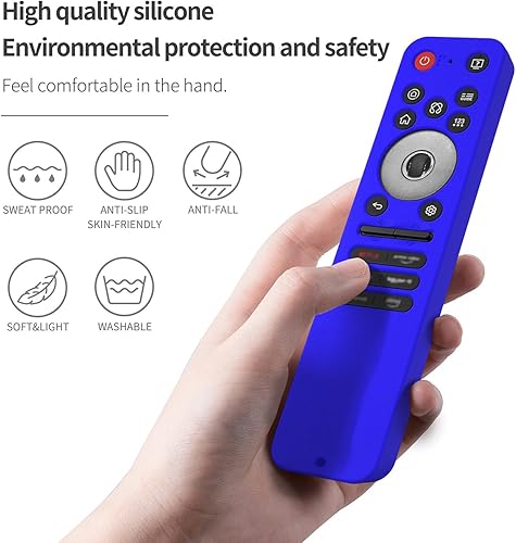 Miniatura 2 de Funda de silicona con control remoto para LG MR25GA, compatible con televisores inteligentes LG OLED 2025 C5, B5, G5, M5, con cordón (azul)