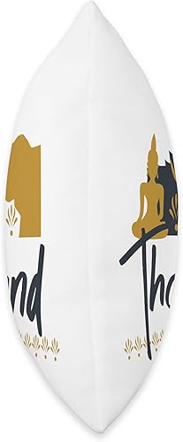 Vista 2 de Tailandia Elefante Viajar Regalos Tailandia Elefante Suvenir Viajar Vacaciones Regalo Throw Almohada, 18x18, Multicolor