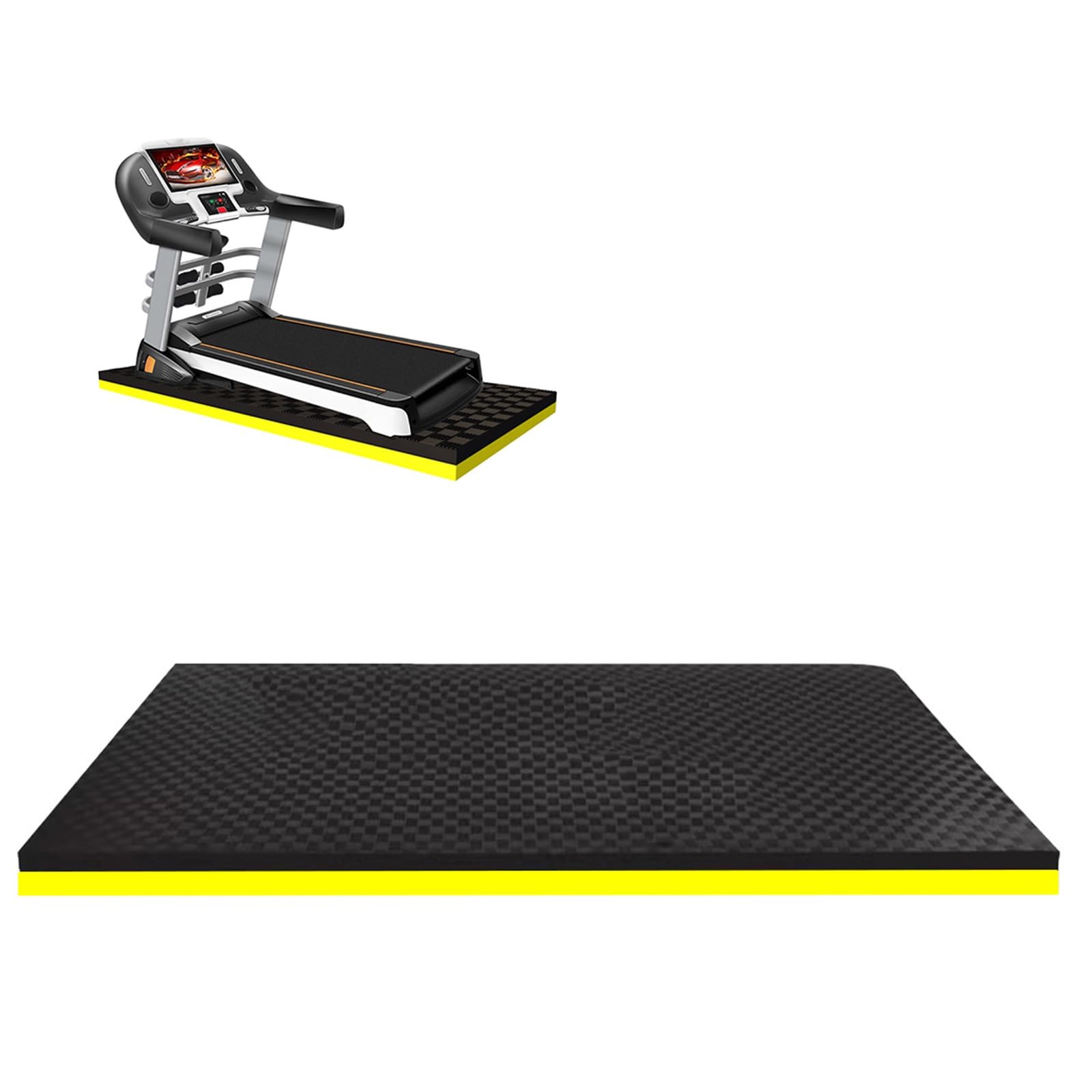 Tappetino antiscivolo per tapis roulant ad alta densità, resistente, tappetino per cyclette per casa, palestra, riduzione del rumore, anti-vibrazioni, protezione del pavimento e tappetino da yoga