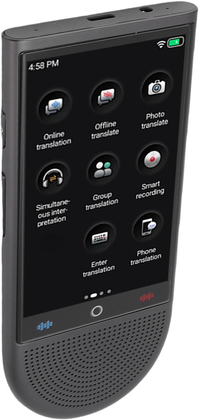 Language Translator Device, AI Smart 138 Languages Translator with Online Offline Voice Photo Translation, 4in Touchscreen 1GB 16GB WiFi ChatGPT Support​