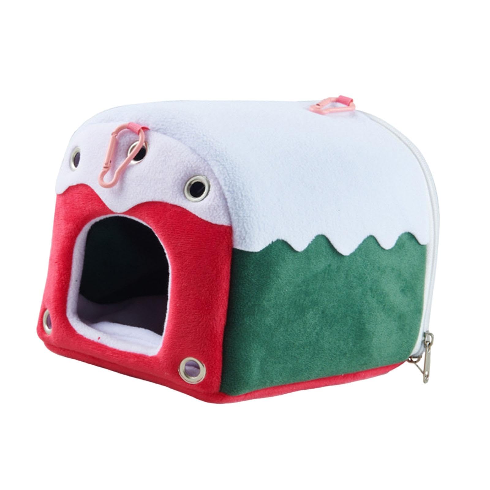 F Fityle Nido cálido de Invierno para Loros, Refugio contra el Viento, Accesorios para Jaula, caseta de Invierno para pájaros pequeños, cálida para