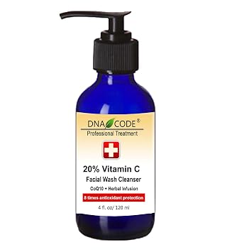 DNA Code-20% Vitamin C + Coq10 Facial Cleanser Powered w/Hyalurinic Acid + Matrixyl 3000 + Green Tea
