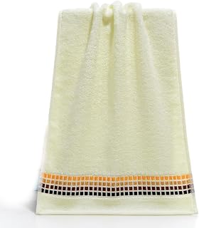 2 Piezas De Toalla Facial De Algodón Gruesa para Lavar La Cara, Toalla Absorbente Suave para El Hogar para Adultos, Color Amarillo Degradado