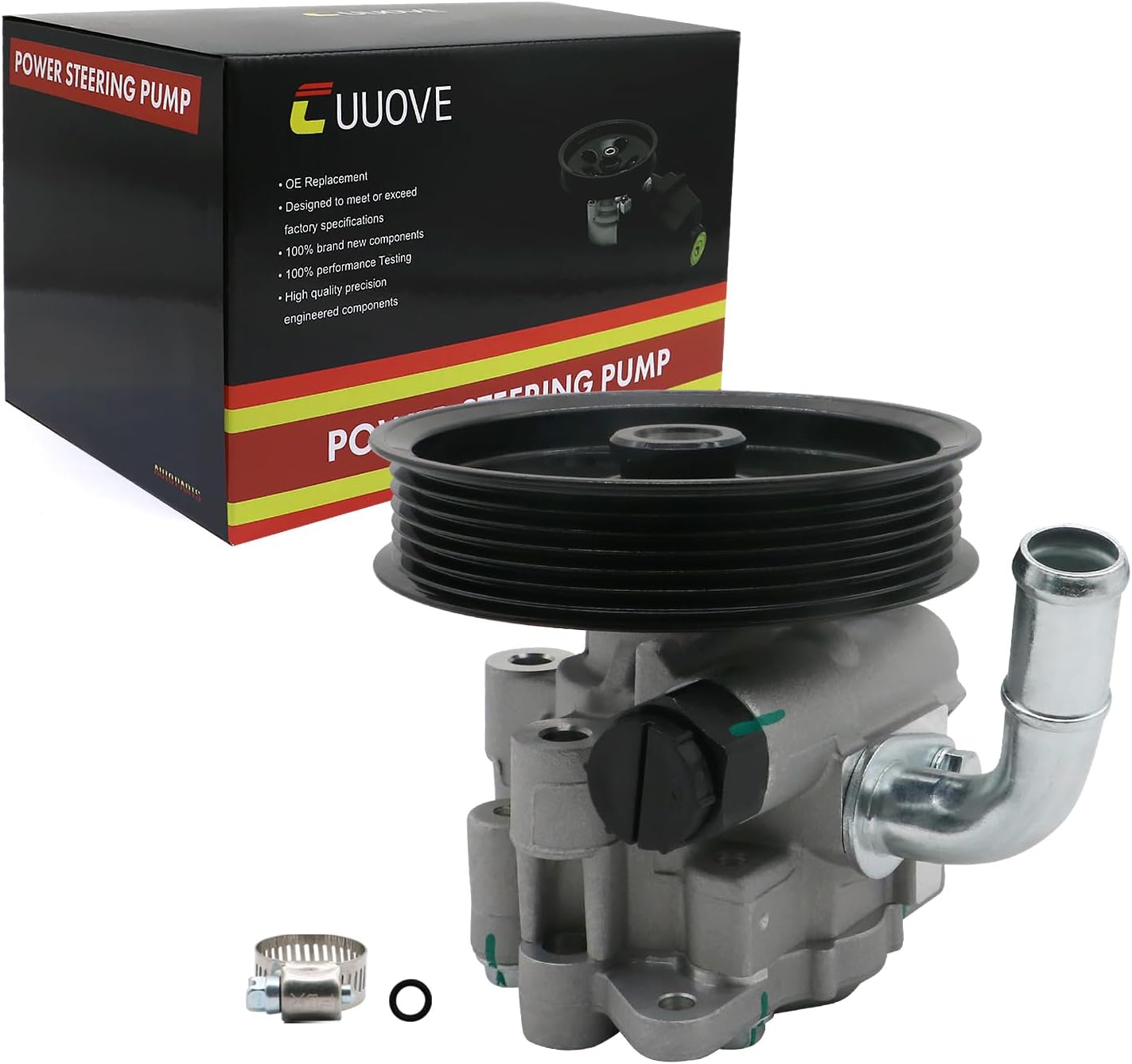 21-5461 Power Steering Pump with Pulley for Jeep Grand Cherokee 2005-2010 5.7L/ 2006-2010 Commander 5.7L, OE-Quality New Power Assist Pump Assembly