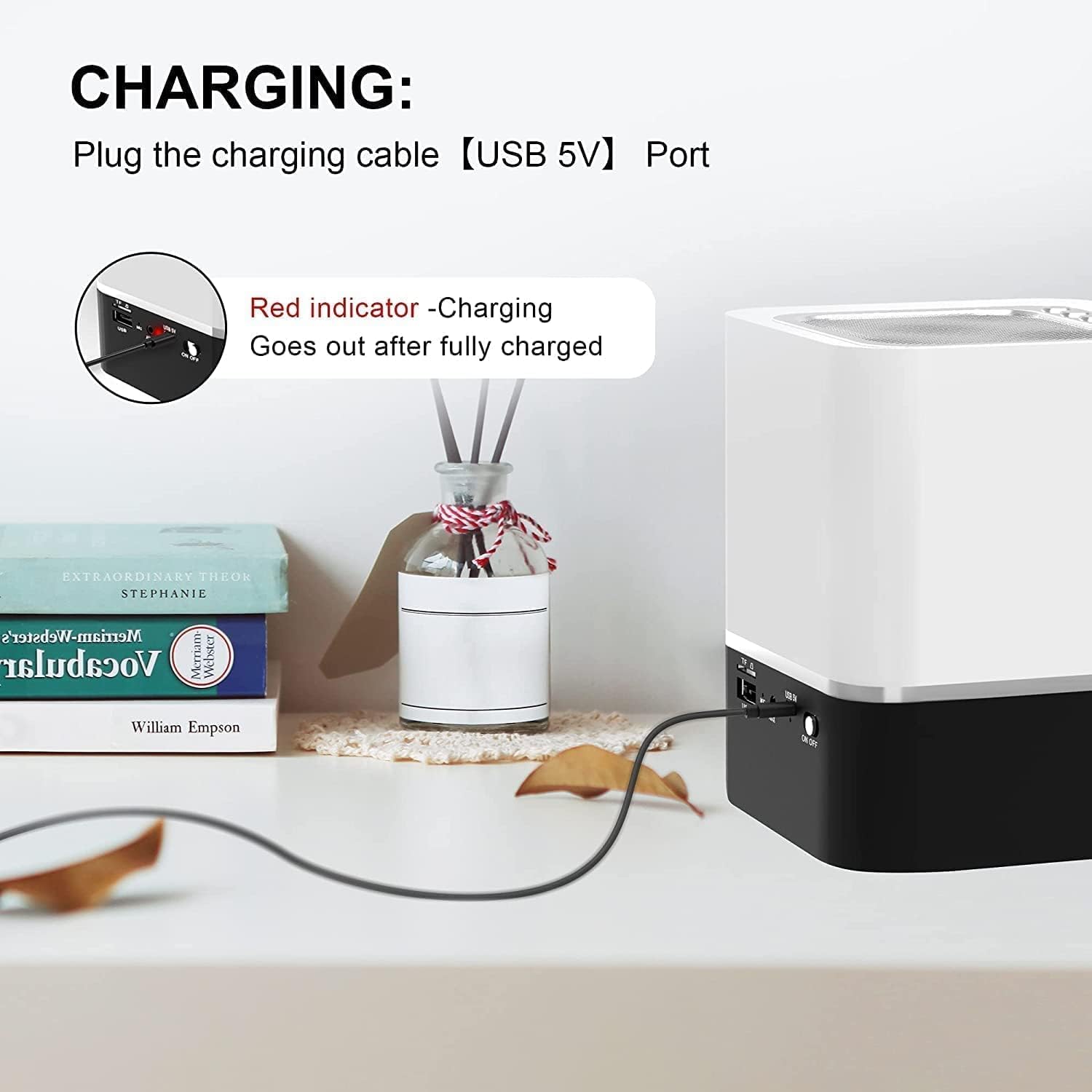 Altavoz Bluetooth con luz nocturna, lámpara de noche de ruido blanco Bebe, altavoz Bluetooth luz nocturna infantil para regalo adolescente niña, niño, mujer, cumpleaños, Navidad