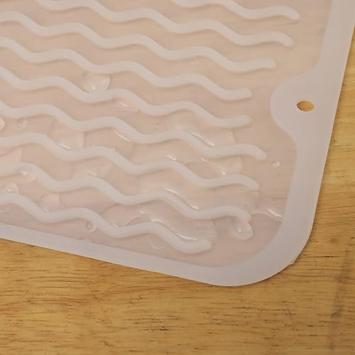 Miniatura 1131 de Tapete de silicona para secado de platos para múltiples usos, fácil de limpiar, ecológico, resistente al calor, tapete de silicona para encimera