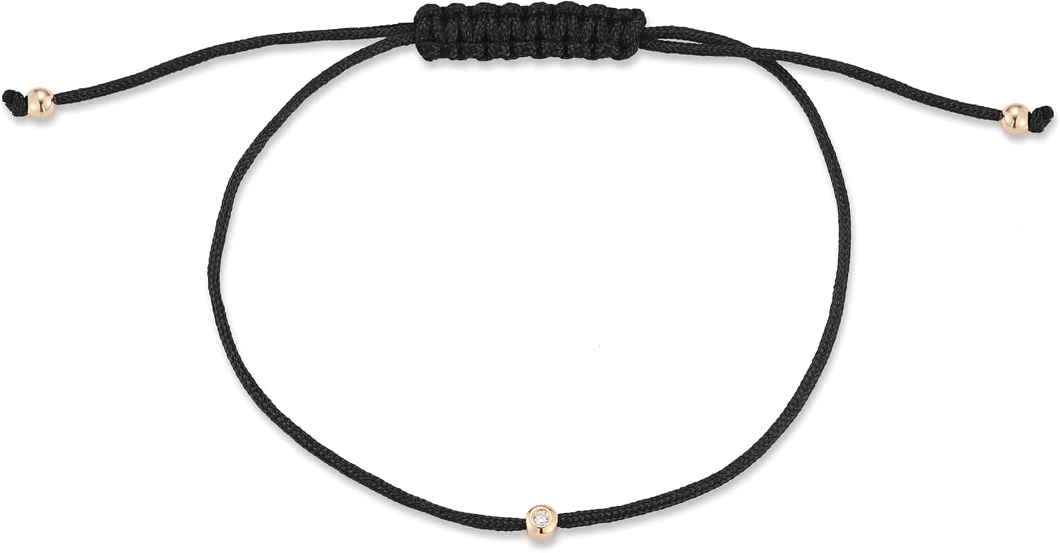 MATEO New York 14kt Diamond Dot on Nylon Bracelet