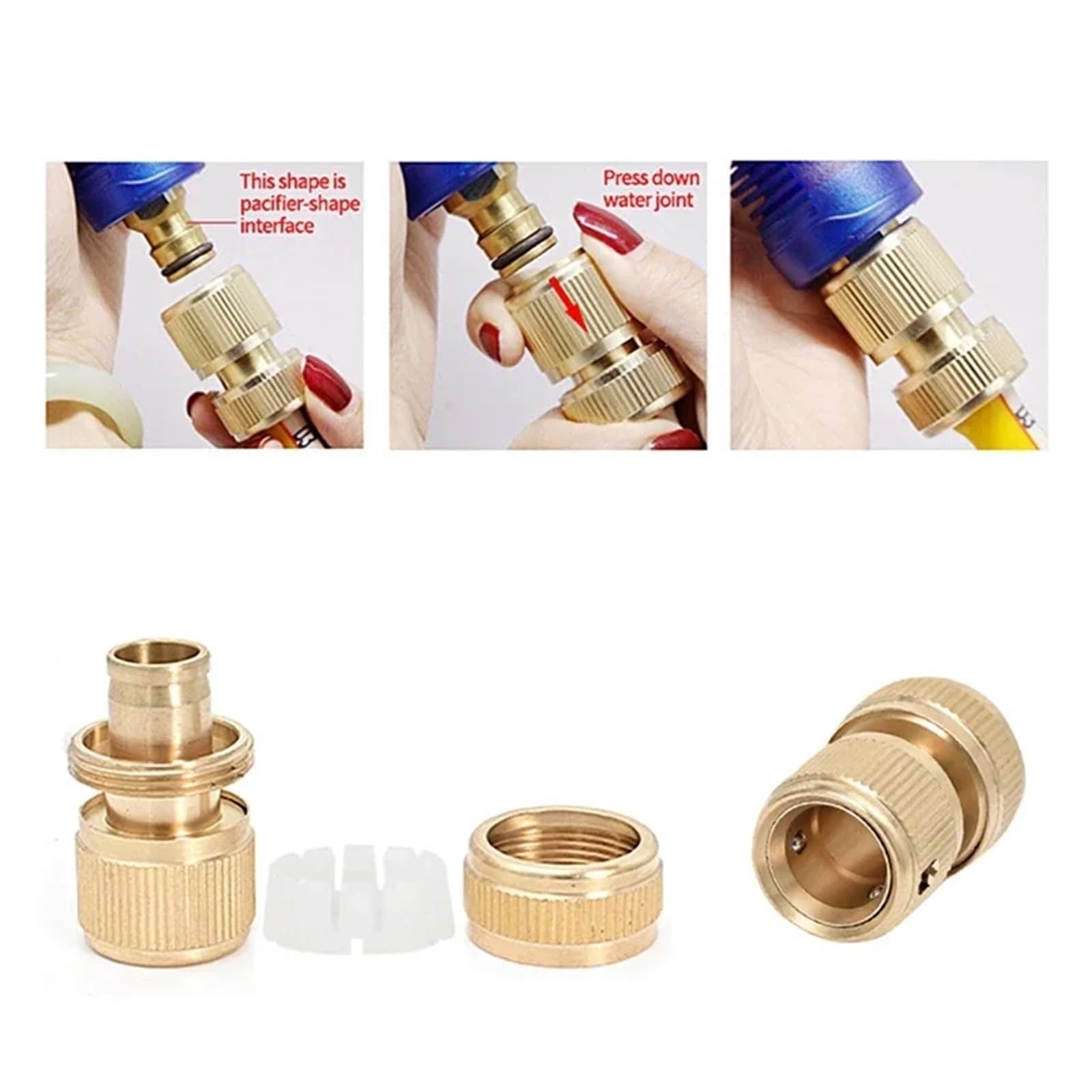 Kit di riparazione per tubi da giardino in ottone, 10 pezzi