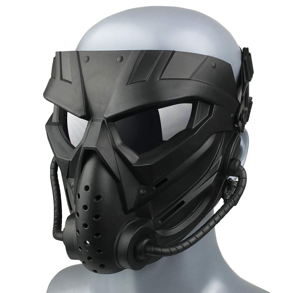 Máscara de Calavera Airsoft, Pasamontañas Táctico Cyberpunk para Cosplay, Halloween, Juego CS - Traje Combinado al Aire Libre