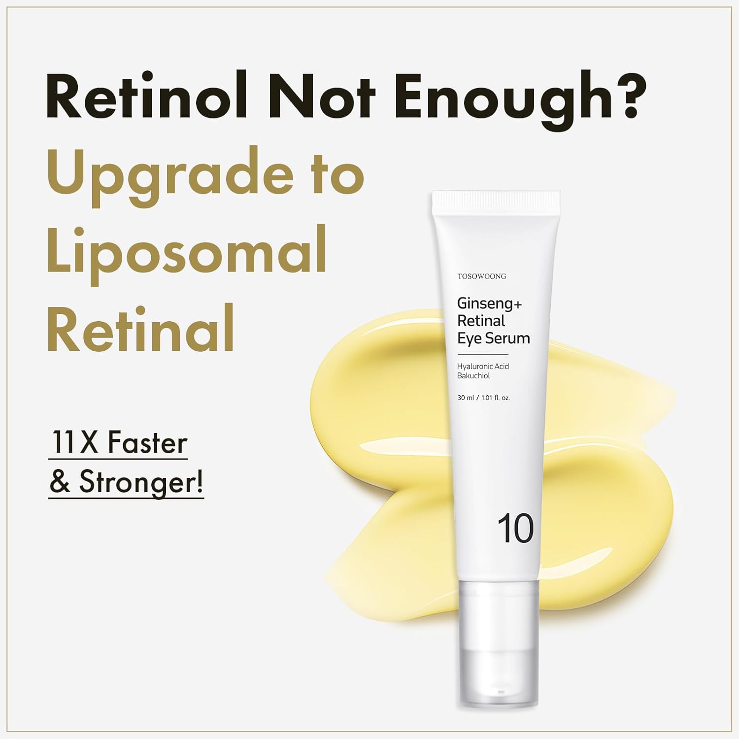 TOSOWOONG Ginseng Plus Retinal Eye Serum with Retinal Niacinamide Bakuchiol Correction for Puffy Eye Bags Fine Lines Dark Circles Wrinkles, Korean Skin Care, 30ml, 1.01 fl.oz. - Image 4