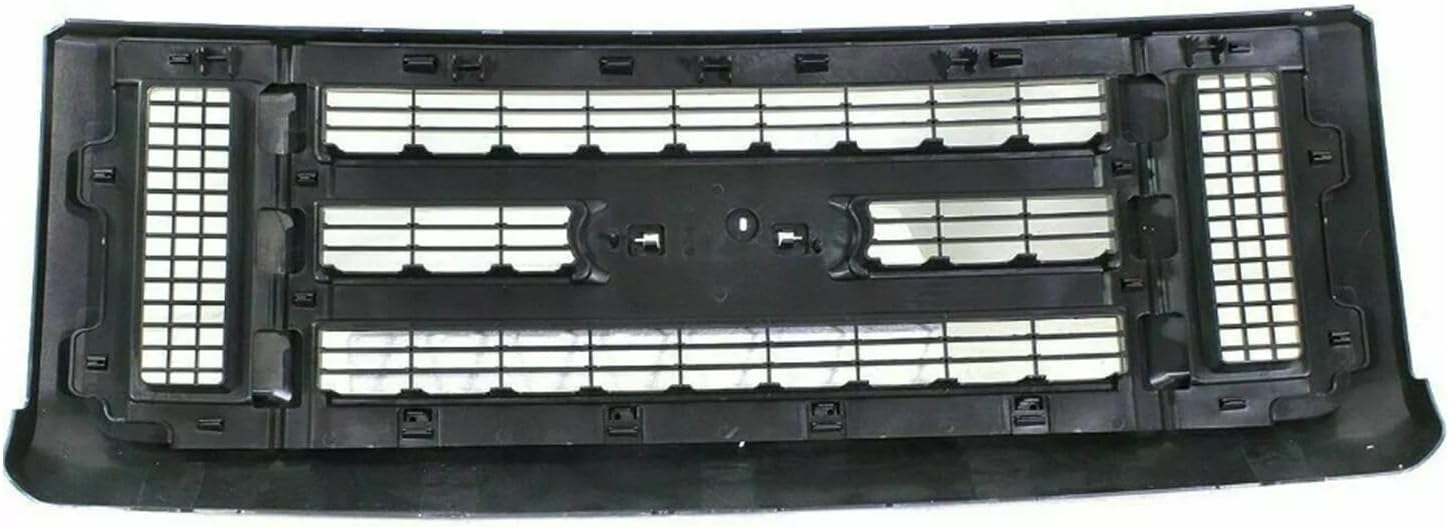 Front Grille Assembly Compatible with Ford 2008-2021 E-150 E-250 E-350 E-450 Super Duty FO1200507 9C2Z8200AA w/o Emblem Provision (Black)