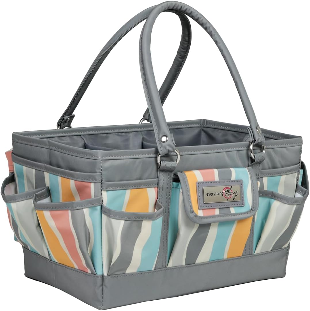 Deluxe Tote Bag, Foldable, with Handle, Versatile Storage Bag for Diapers, Snacks, Crafts, Toys, Office Supplies and Everyday Necessities