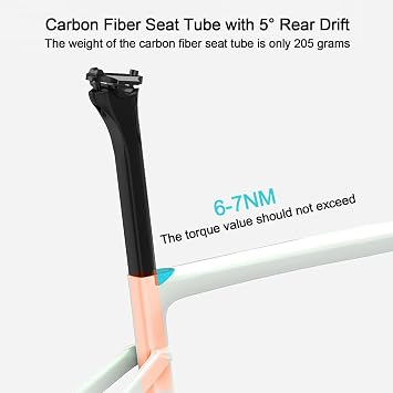 Carbon Fiber Bike Frame, Carbon Road Bike Frameset, QR Bike Frame, Gravel Bike Frame, Brake Frame Lightweight Thru Axle Internal Routing(Green 2,52cm)