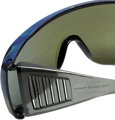 Miniatura 8 de Calabria 1003 Gafas de seguridad grandes que se ajustan sobre anteojos graduados Fitover para hombres y mujeres, envolventes, tintadas,