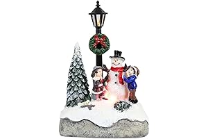 Christmas Town Village Decorations, Battery Operated Resin Christmas Scene Village Houses Town...