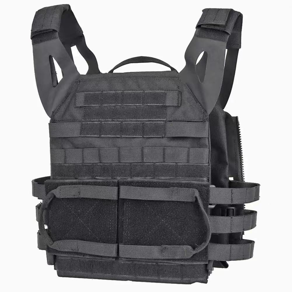 Porte-tremplin d'armure tactique noir pour sport de plein air et chasse