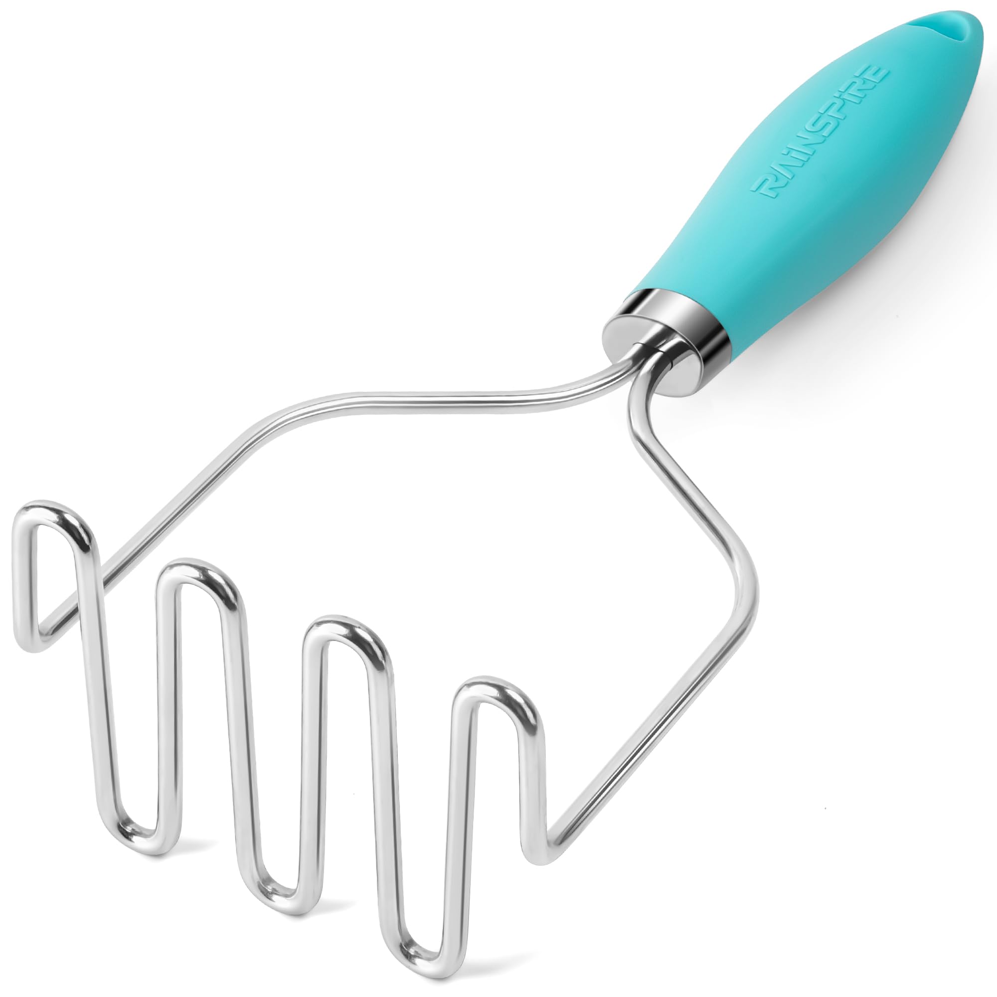 Rainspire Potato Masher - Pink Stainless Steel -10