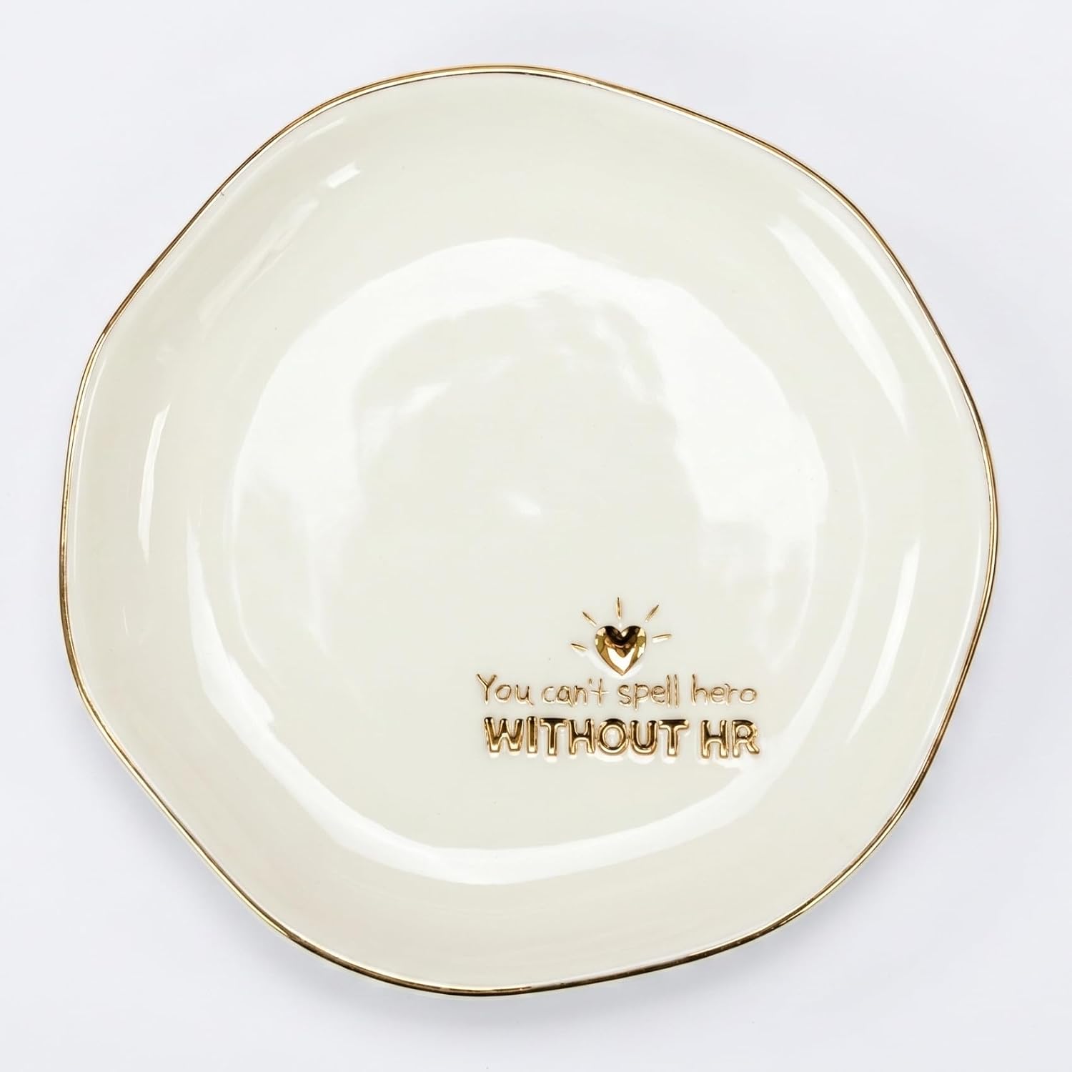 InnoBeta HR Gifts for Women Human Resources Staff, Ceramic Jewelry Tray Decorative Trinket Dish for Rings Earring