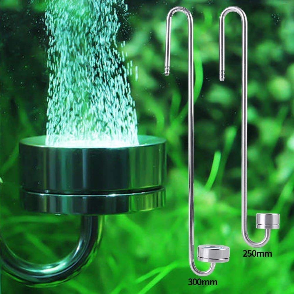 Ejoyous Ensemble d'explorateur CO2 Diffuseur en Acier Inoxydable, dioxyde de Carbone diffuseur CO2 Vessie vessie avec Tube de Connexion en Forme de Une loupe et Une Boussole 300mm