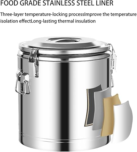 Miniatura 2 de BLACKTK Insulated Beverage Dispenser, Insulated Stainless Steel Barrel Hot Water Dispenser with Faucet for Hot Tea Coffee Milk Cold Juice for Home